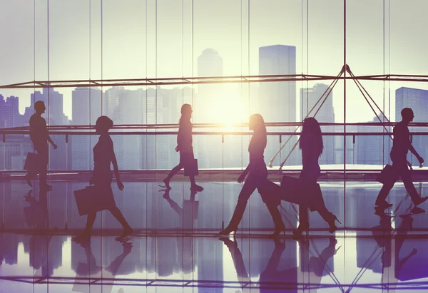 Silhouettes of Business group — Stock Photo, Image