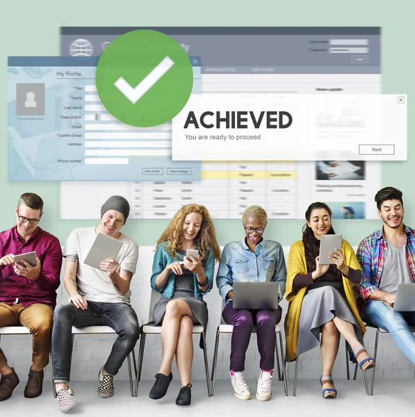 Diversity people and achieved — Stock Photo, Image