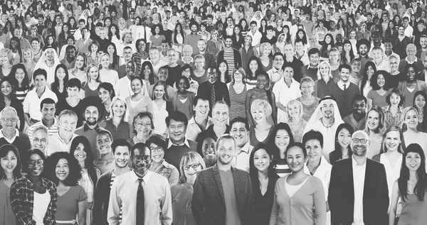 Velká skupina lidí, rozmanitost — Stock fotografie