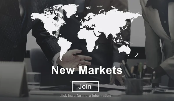 Бизнесмены и новые рынки — стоковое фото