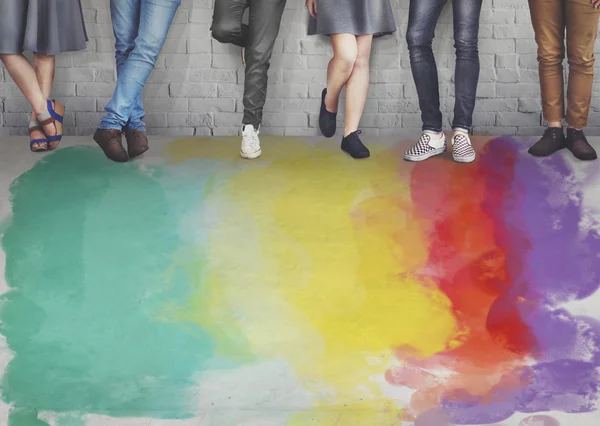 Diversità persone e colori — Foto Stock