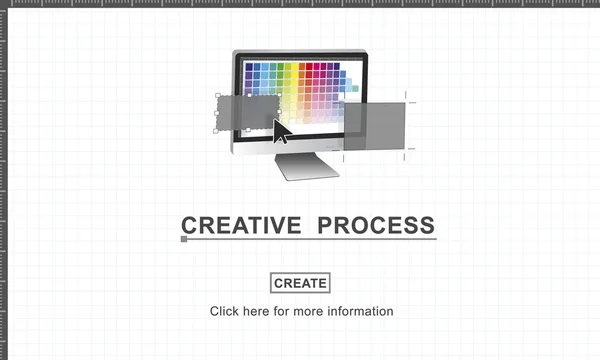 具有创造性的过程概念的模板 — 图库照片