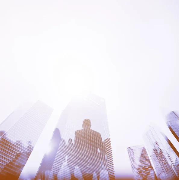 Silhouettes of Business group — Stock Photo, Image