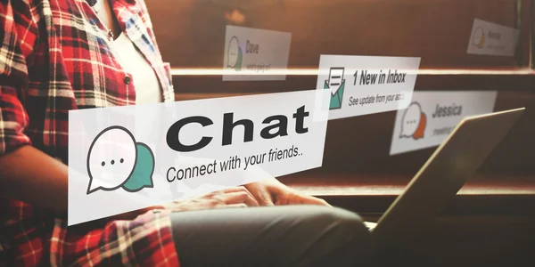 Concetto di chat online — Foto Stock