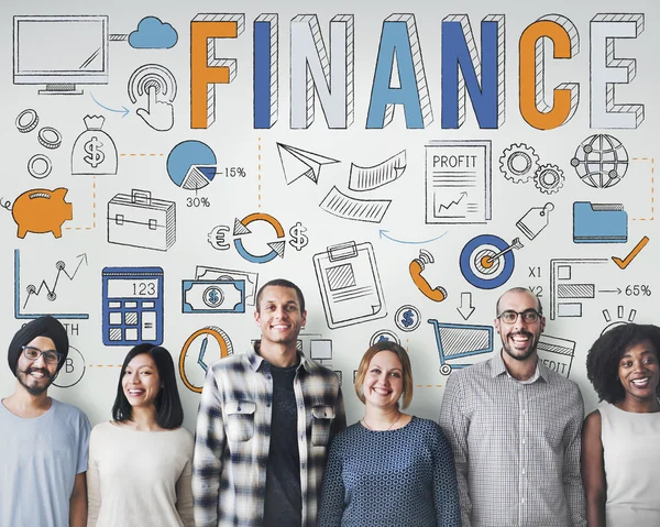 Diversity-Menschen mit Finanzen — Stockfoto