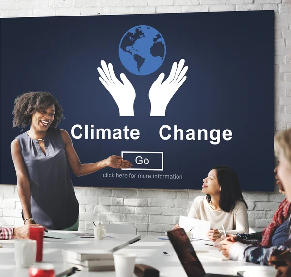 Réunion d'affaires sur le changement climatique — Photo