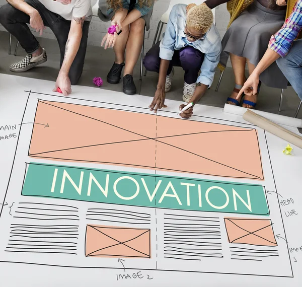 Diversiteit mensen en innovatie — Stockfoto