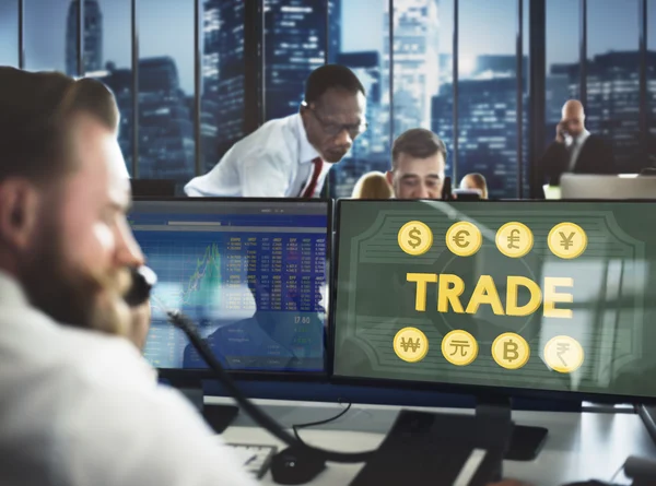 Business people working and Trade — Stock Photo, Image