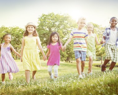 Children having fun outdoors