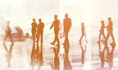 İş grubunun siluetleri