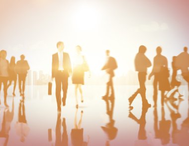 İş grubunun siluetleri