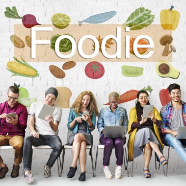 çeşitlilik insanlar ve foodie