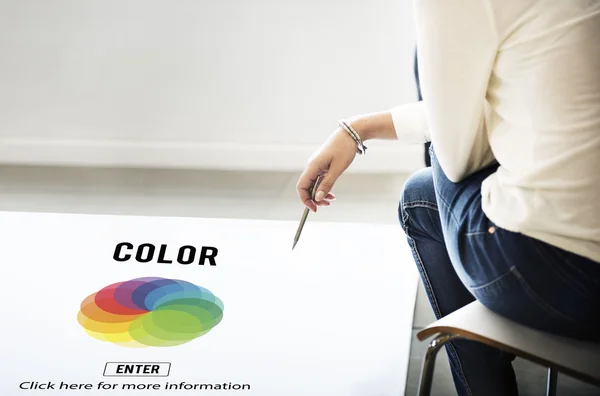 Cartaz com conceito de cor — Fotografia de Stock