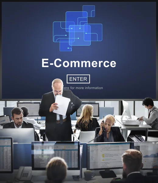 E-Commerce, Marketing Online Concept — Foto Stock