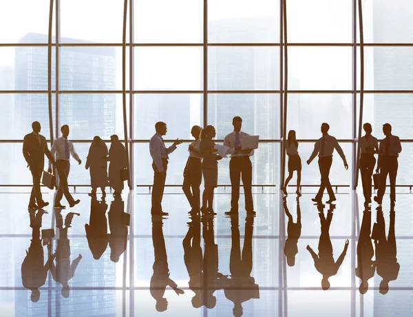Silhouettes of Business group — Stock Photo, Image