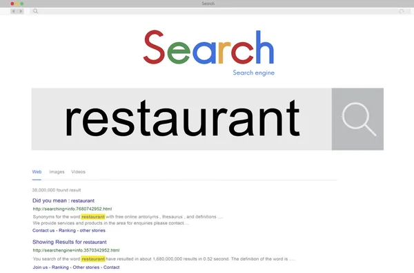 Sjabloon met restaurantconcept — Stockfoto