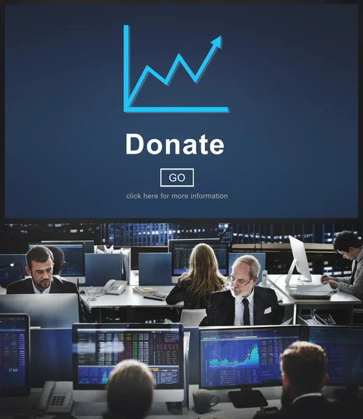 Business arbetstagare och donera — Stockfoto