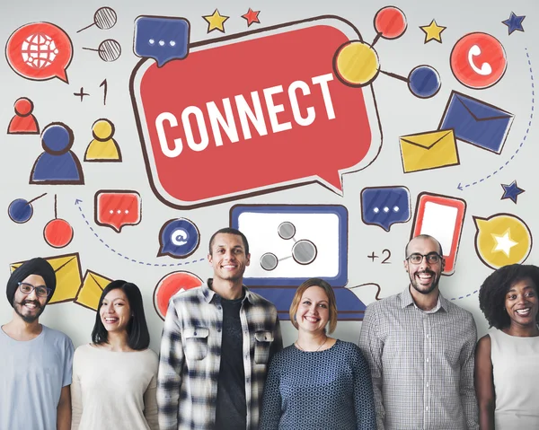 Diversity people with connect — Stock Photo, Image