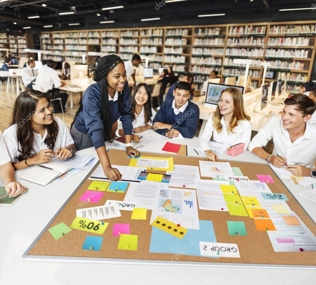 students having lesson in university