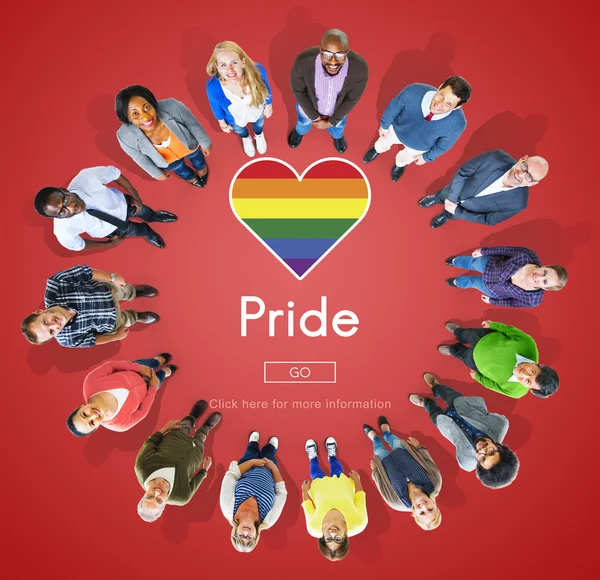 Gente diversa y concepto de orgullo —  Fotos de Stock