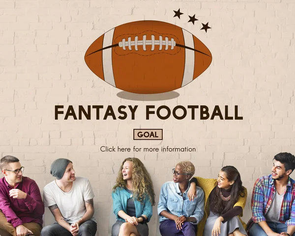 Diversité personnes et fantasy football — Photo