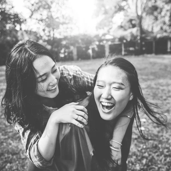 Adorable Sisters Friendship — Stock Photo, Image
