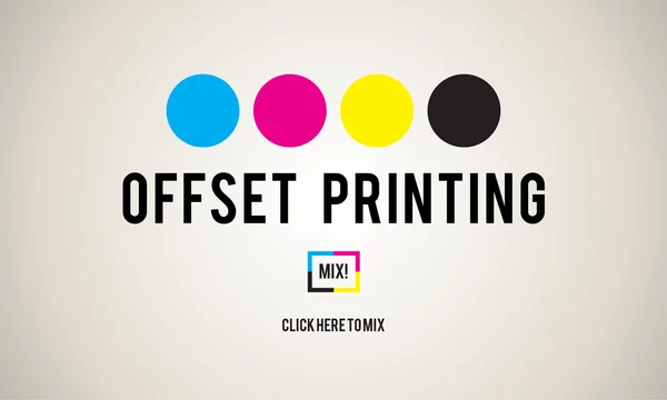 オフセット印刷の概念を持つテンプレート — ストック写真