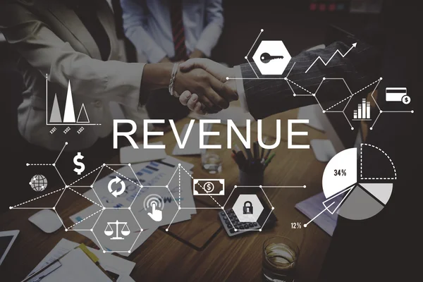 Business people and revenue — Stock Photo, Image