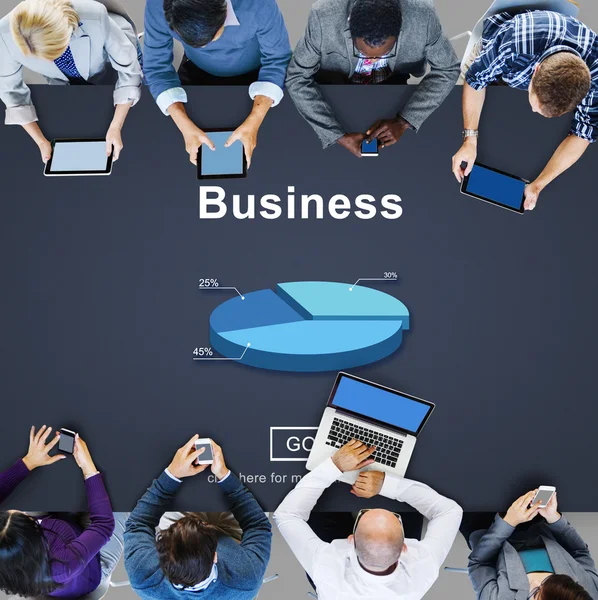 Business People and Business Statistics Concept — Stock Photo, Image