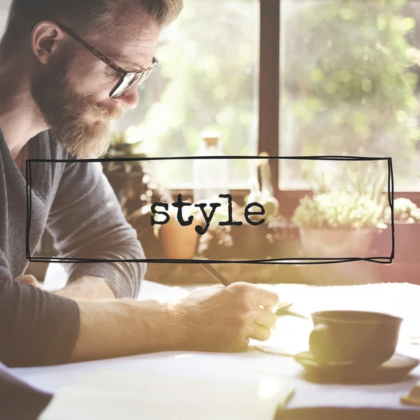 Handsome Man writing notes — Stock Photo, Image