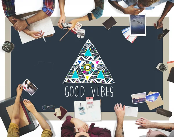 Diversiteit mensen en goede vibes — Stockfoto