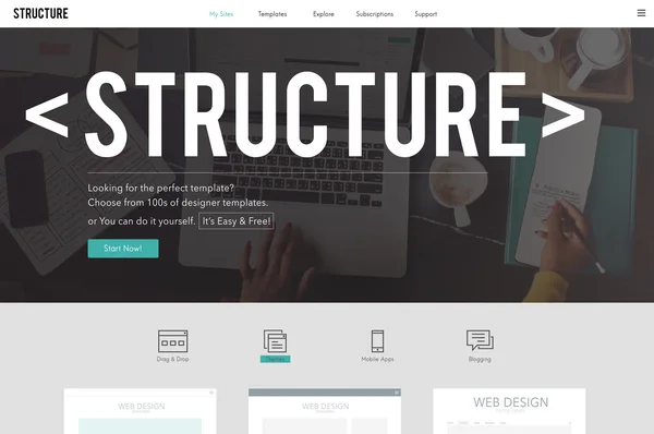 Шаблон с концепцией структуры — стоковое фото