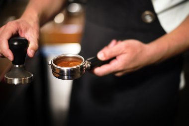 Barista kahve dükkanı kavramı
