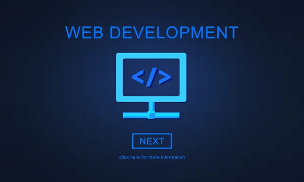 Template with web development concept — Stock Photo, Image