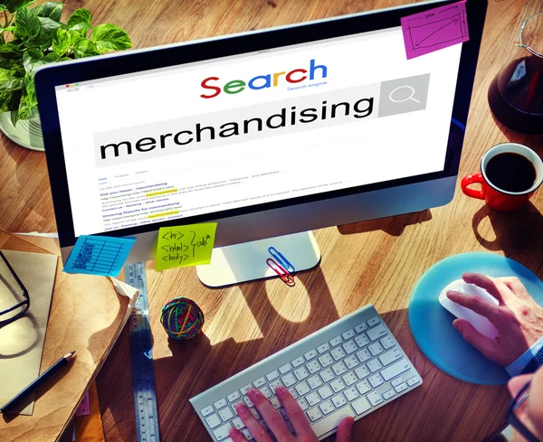 Merchandising, kommerzielles Marketingkonzept — Stockfoto