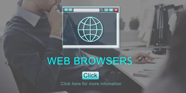 Web Browsers, Global Page Concept — Stock Photo, Image