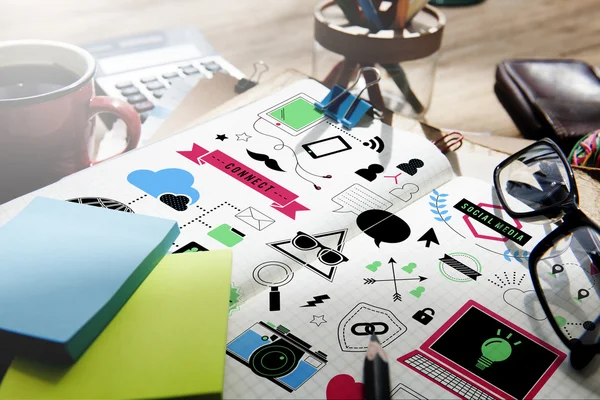 Messy office desk — Stock Photo, Image