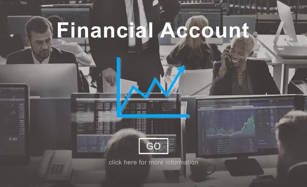 Mensen uit het bedrijfsleven werken en financiële administratie — Stockfoto