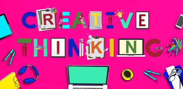 Kreatives Denken Textkonzept — Stockfoto