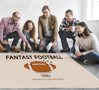 Poster ve fantezi futbol çalışma tasarımcılar
