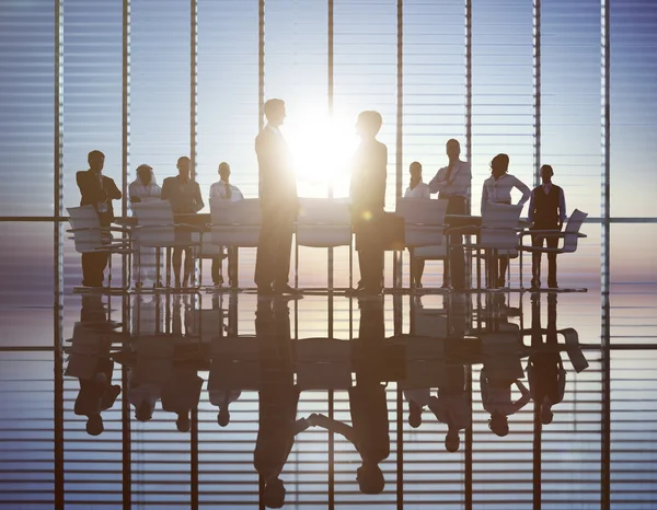 Silhouettes of Business group — Stock Photo, Image