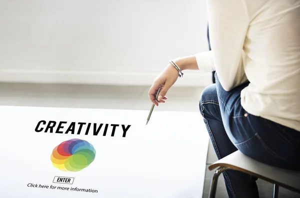 A kreativitás fogalmát poszter — Stock Fotó