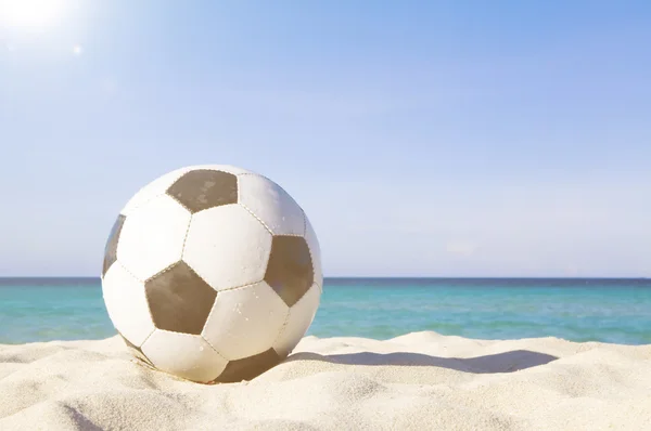 Futebol na praia Atividade — Fotografia de Stock