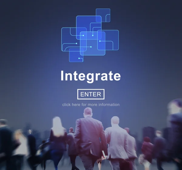 Business People with Integrate Concept — Stock Photo, Image