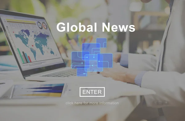 Global nieuws concept — Stockfoto