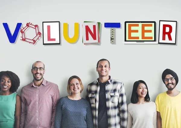 Ποικιλομορφία άτομα με εθελοντή — Φωτογραφία Αρχείου