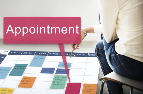 Poster with appointment Concept — Stock Photo, Image