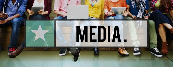 Multimediální digitální koncepce mediální — Stock fotografie