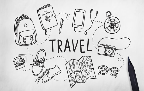 Travel Holiday Tourism, Transportation Vacation Concept