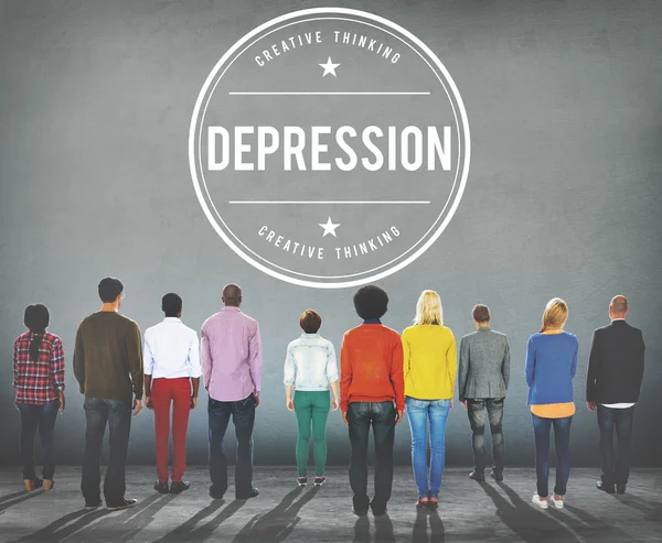 Κατάθλιψη και κρίση έννοια — Φωτογραφία Αρχείου